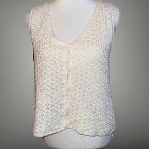 Moda intl sleeveless short cotton sweater top, L.